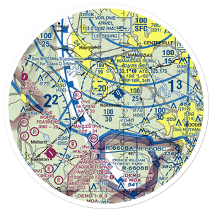 Valley View Airport (VA87) VFR Sectional Sticker (30 mile)