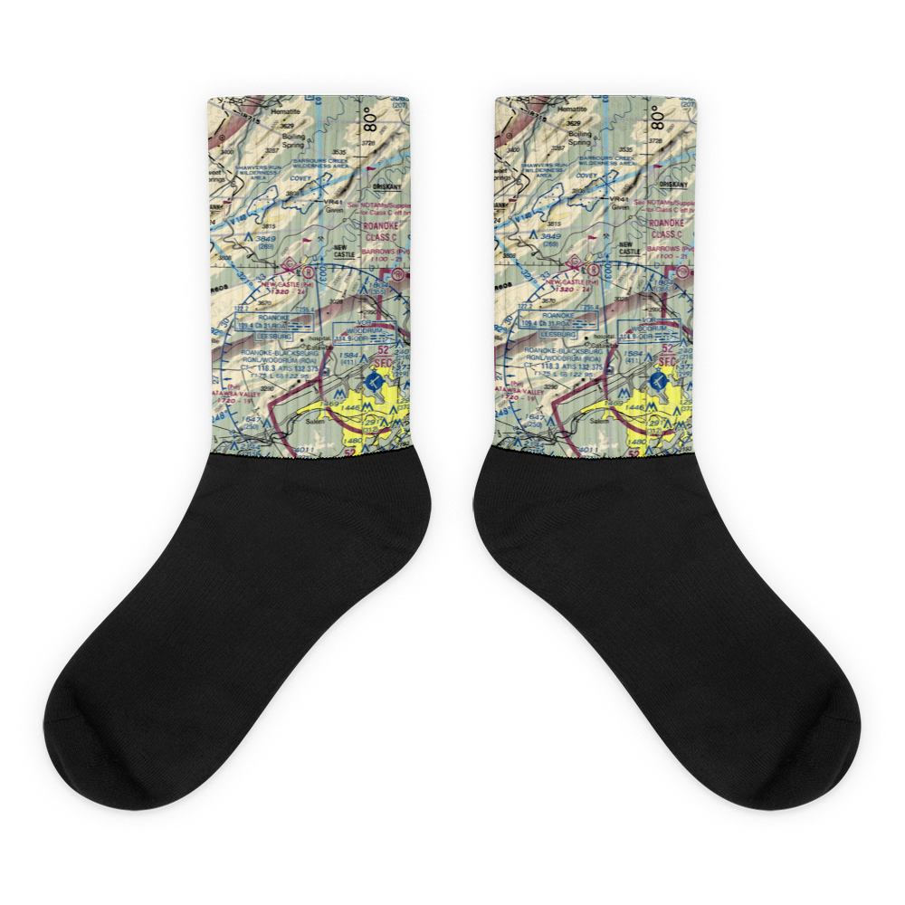 New Castle International Airport (VA85) VFR Sectional Socks 
