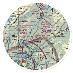 Fincastle Airport (VA83) VFR Sectional Sticker (30 mile)