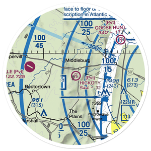 Hickory Tree Farm Airport (VA79) VFR Sectional Sticker (20 mile)