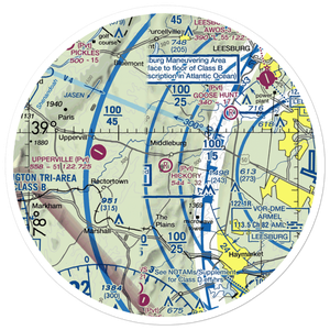 Hickory Tree Farm Airport (VA79) VFR Sectional Sticker (30 mile)