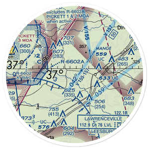 Baskerville Airport (VA76) VFR Sectional Sticker (20 mile)