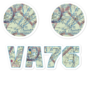 Baskerville Airport (VA76) VFR Sectional Sticker Pack