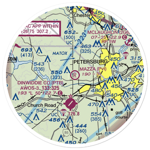 Mazza Airport (VA73) VFR Sectional Sticker (20 mile)