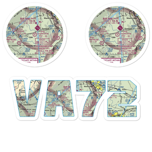 Covington Airport (VA72) VFR Sectional Sticker Pack