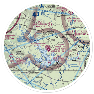 Lakeview Aerodrome (VA68) VFR Sectional Sticker (30 mile)