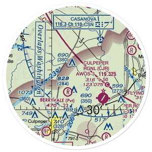 Homeland Airport (VA67) VFR Sectional Sticker (20 mile)