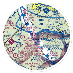Breeden Airport (VA66) VFR Sectional Sticker (20 mile)