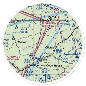 Hill Top Airport (VA64) VFR Sectional Sticker (20 mile)