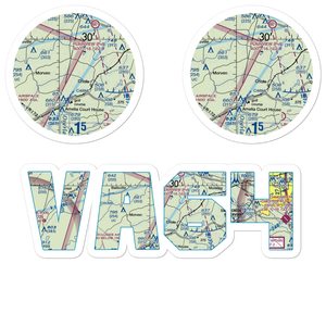 Hill Top Airport (VA64) VFR Sectional Sticker Pack