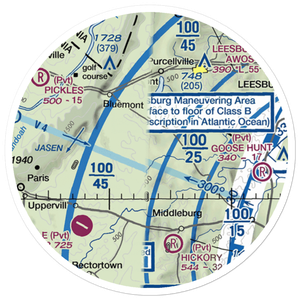 Flying Horse Farm Balloonport (VA60) VFR Sectional Sticker (20 mile)