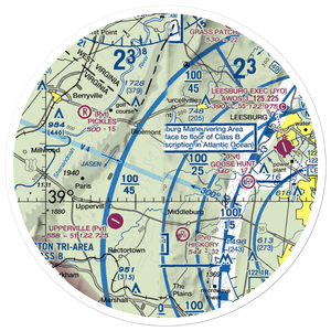 Flying Horse Farm Balloonport (VA60) VFR Sectional Sticker (30 mile)