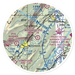 River Bend Airport (VA58) VFR Sectional Sticker (20 mile)