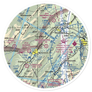 River Bend Airport (VA58) VFR Sectional Sticker (30 mile)