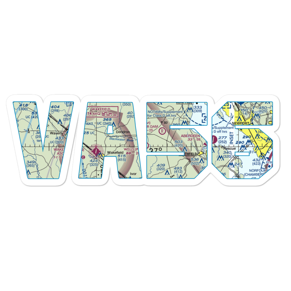 Wells Airport (VA56) VFR Sectional Sticker 