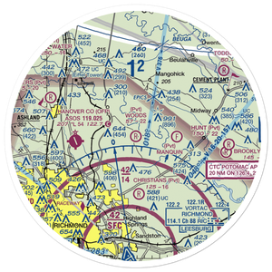 Woods Farm Airstrip (VA50) VFR Sectional Sticker (30 mile)