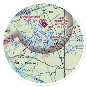 Lockerman Seaplane Base (VA48) VFR Sectional Sticker (20 mile)