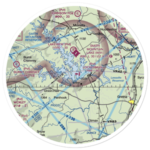 Lockerman Seaplane Base (VA48) VFR Sectional Sticker (30 mile)