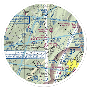 Timber Ridge Airpark (VA46) VFR Sectional Sticker (30 mile)