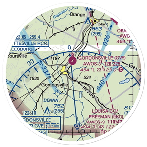 Lous Airport (VA45) VFR Sectional Sticker (20 mile)