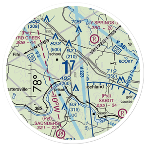 Rose Retreat Farm Airport (VA44) VFR Sectional Sticker (20 mile)
