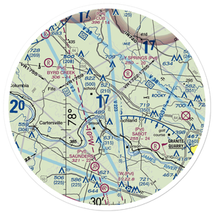 Rose Retreat Farm Airport (VA44) VFR Sectional Sticker (30 mile)
