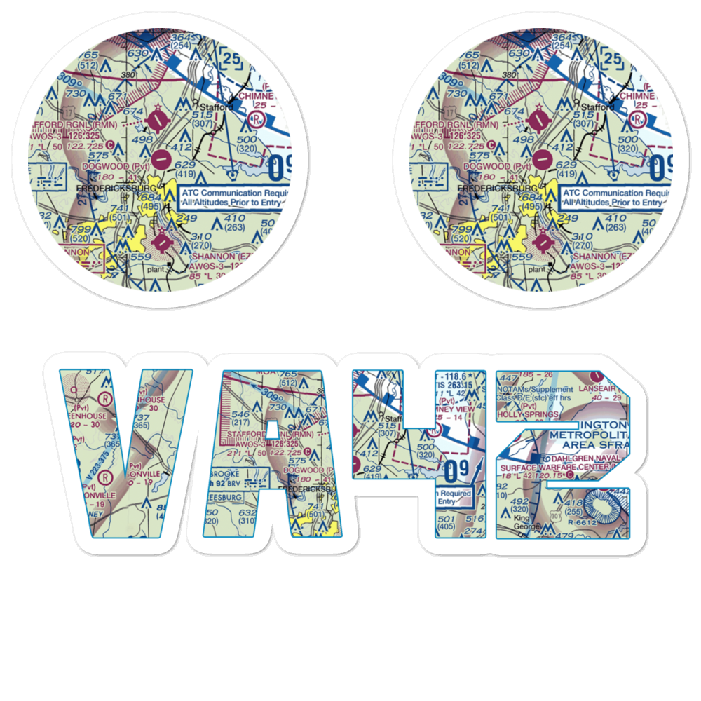 Dogwood Airpark (VA42) VFR Sectional Sticker Pack 