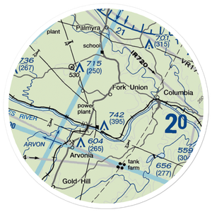 F. U. M. A. Airport (VA36) VFR Sectional Sticker (20 mile)