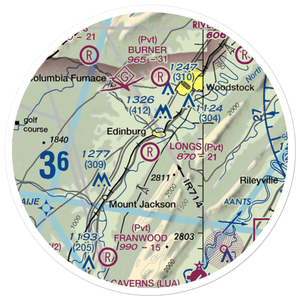Longs Airport (VA32) VFR Sectional Sticker (20 mile)