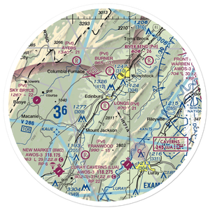 Longs Airport (VA32) VFR Sectional Sticker (30 mile)