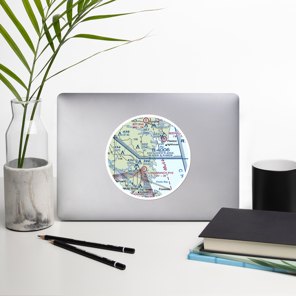 Apple Grove Airport (VA31) VFR Sectional Sticker (20 mile) 