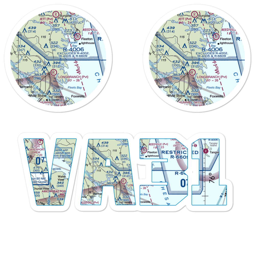 Apple Grove Airport (VA31) VFR Sectional Sticker Pack 