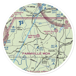 Layne Farm Airstrip (VA28) VFR Sectional Sticker (30 mile)