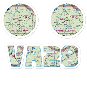 Layne Farm Airstrip (VA28) VFR Sectional Sticker Pack