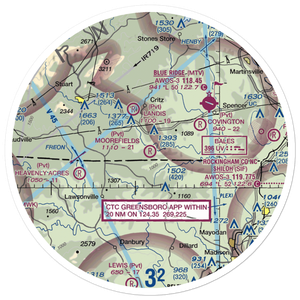 Moorefield's Airstrip (VA27) VFR Sectional Sticker (30 mile)