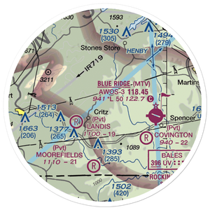 Trent Farm Airstrip (VA26) VFR Sectional Sticker (20 mile)