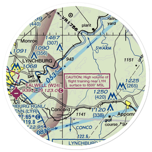 Skovhus Airport (VA24) VFR Sectional Sticker (20 mile)