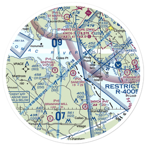 Sanford Field (VA23) VFR Sectional Sticker (30 mile)