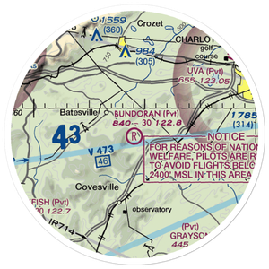 Bundoran Airport (VA18) VFR Sectional Sticker (20 mile)