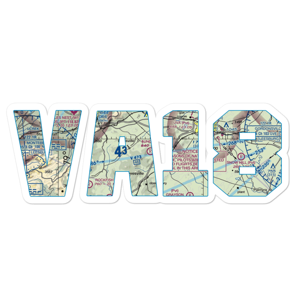 Bundoran Airport (VA18) VFR Sectional Sticker 