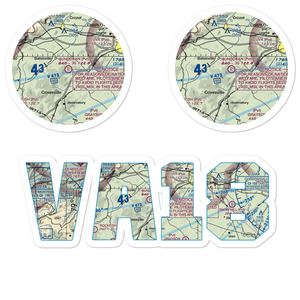 Bundoran Airport (VA18) VFR Sectional Sticker Pack