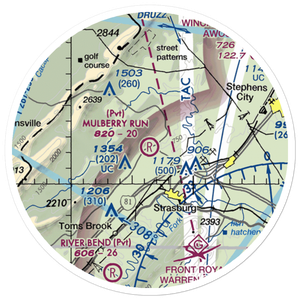 Mulberry Run Airport (VA17) VFR Sectional Sticker (20 mile)