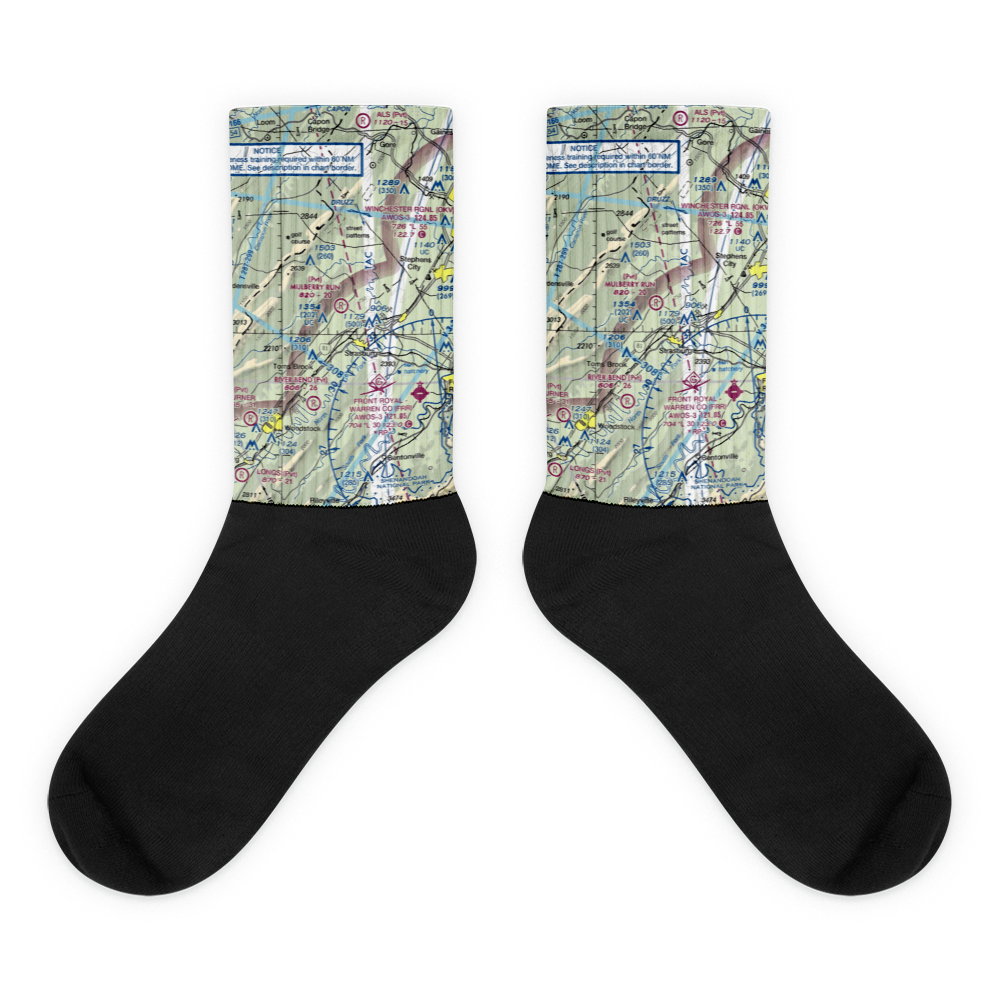 Mulberry Run Airport (VA17) VFR Sectional Socks 