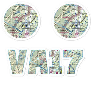 Mulberry Run Airport (VA17) VFR Sectional Sticker Pack