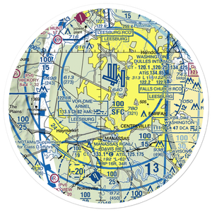 Centreville Airport (VA16) VFR Sectional Sticker (30 mile)