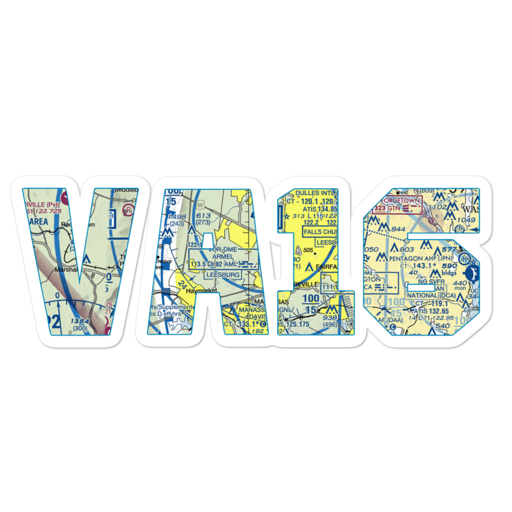 Centreville Airport (VA16) VFR Sectional Sticker 