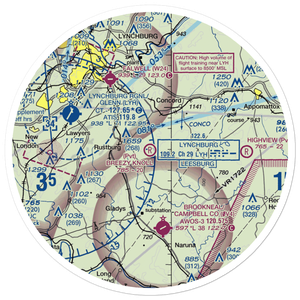 Breezy Knoll Airport (VA13) VFR Sectional Sticker (30 mile)