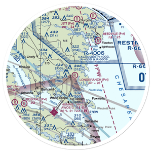 Longbranch Airport (VA08) VFR Sectional Sticker (30 mile)