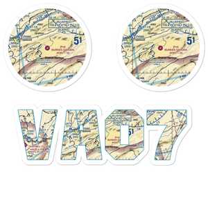 Burkes Garden Airport (VA07) VFR Sectional Sticker Pack