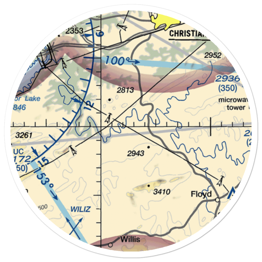 Deer Run Airport (VA06) VFR Sectional Sticker (20 mile) 